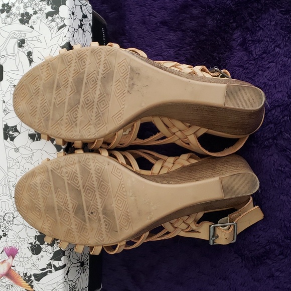 Leather Wedge Sandals - Picture 4 of 4